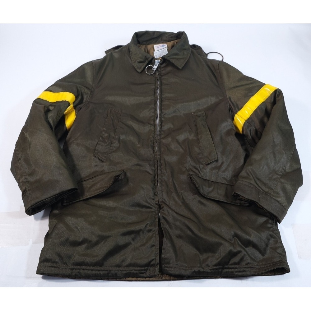 Flight-Master Jacket Mens XL Brown Industrial Hooded Vintage 50s Workwear‎